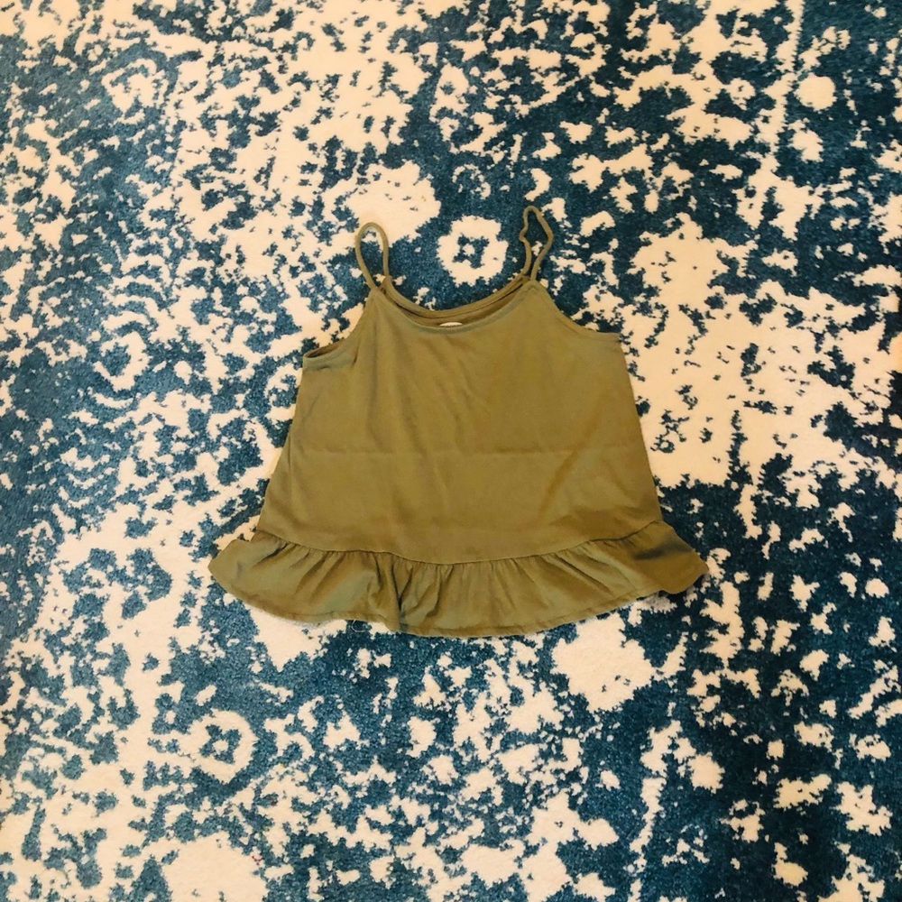 EUC Old Navy Olive green girls tank size 6/7